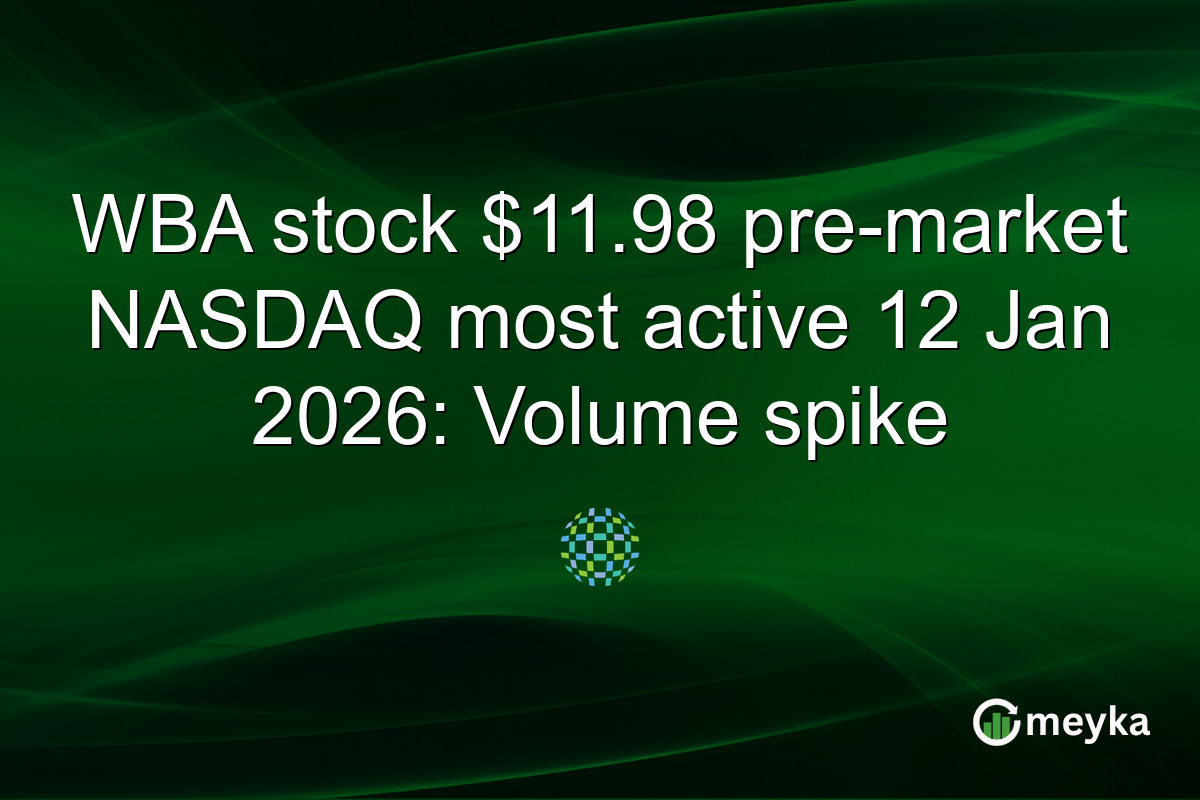 WBA stock $11.98 pre-market NASDAQ most active 12 Jan 2026: Volume spike