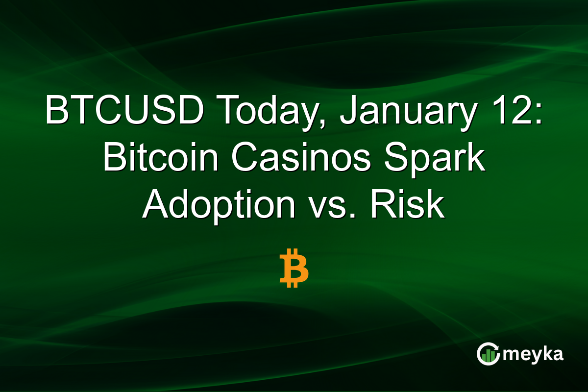 BTCUSD Today, January 12: Bitcoin Casinos Spark Adoption vs. Risk