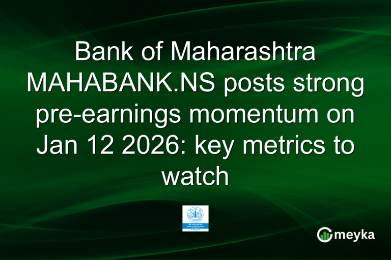 Bank of Maharashtra MAHABANK.NS posts strong pre-earnings momentum on Jan 12 2026: key metrics to watch