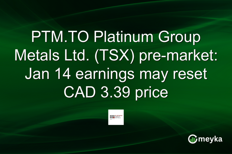 PTM.TO Platinum Group Metals Ltd. (TSX) pre-market: Jan 14 earnings may reset CAD 3.39 price
