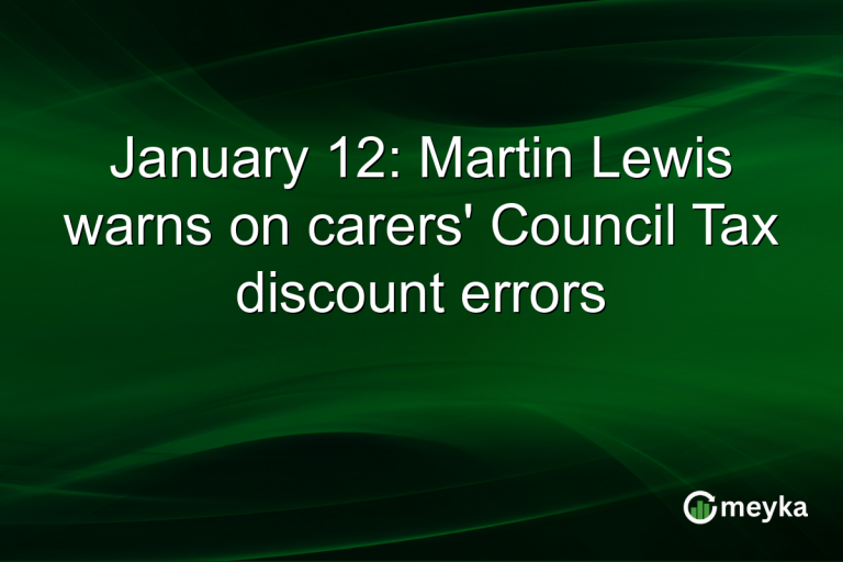January 12: Martin Lewis warns on carers' Council Tax discount errors