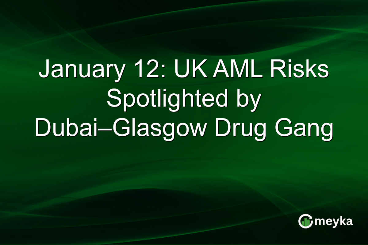 January 12: UK AML Risks Spotlighted by Dubai–Glasgow Drug Gang