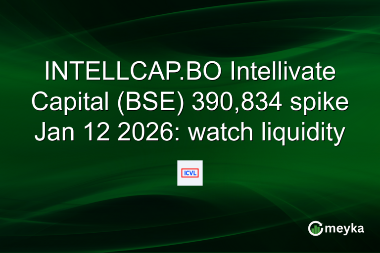 INTELLCAP.BO Intellivate Capital (BSE) 390,834 spike Jan 12 2026: watch liquidity