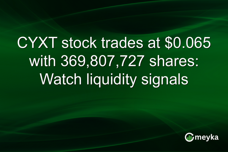 CYXT stock trades at $0.065 with 369,807,727 shares: Watch liquidity signals