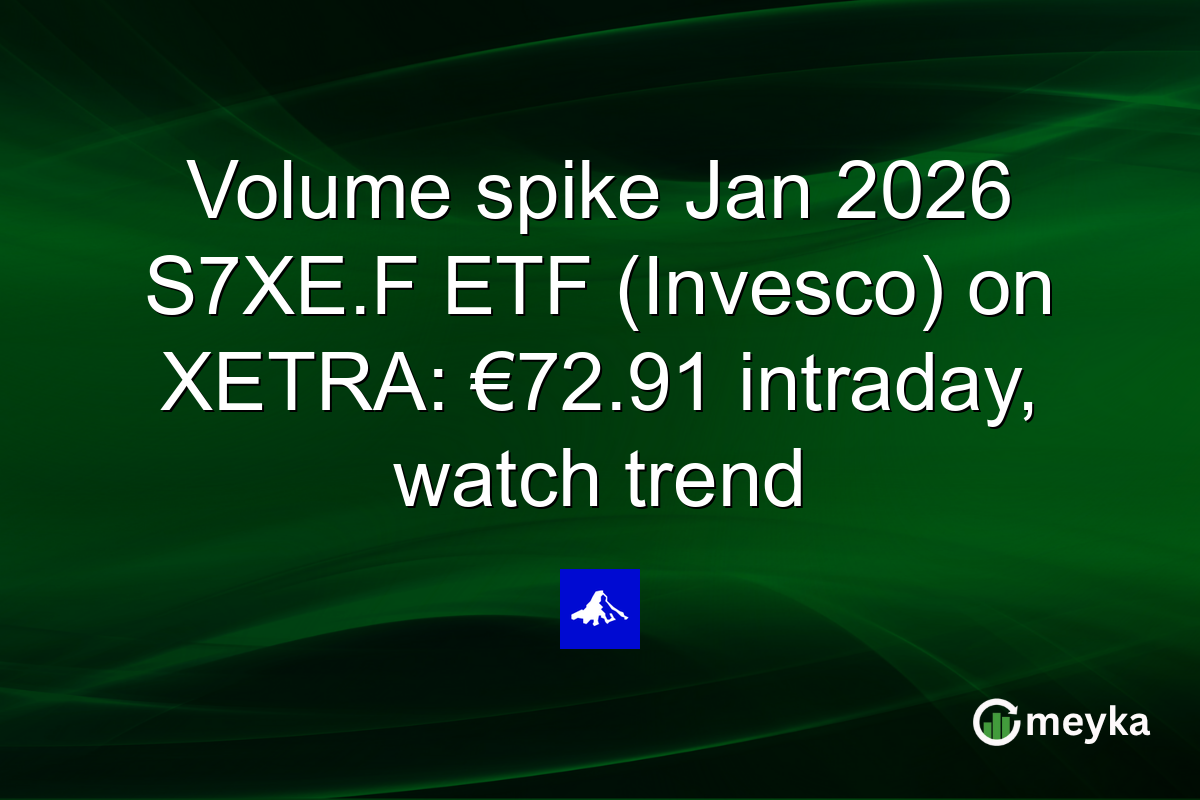 Volume spike Jan 2026 S7XE.F ETF (Invesco) on XETRA: €72.91 intraday, watch trend