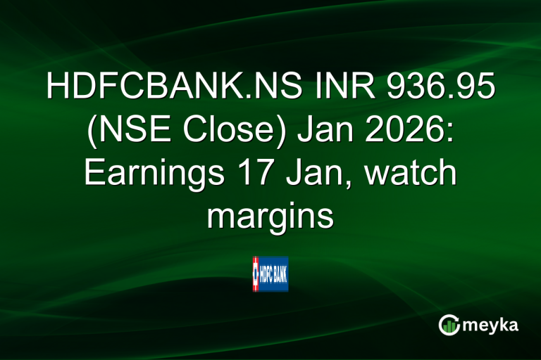 HDFCBANK.NS INR 936.95 (NSE Close) Jan 2026: Earnings 17 Jan, watch margins
