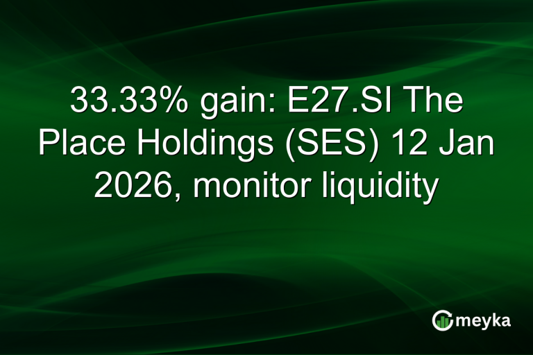 33.33% gain: E27.SI The Place Holdings (SES) 12 Jan 2026, monitor liquidity