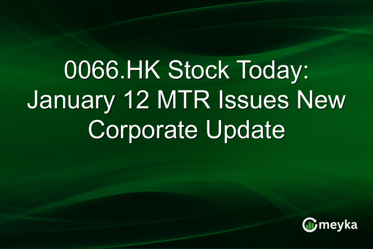 0066.HK Stock Today: January 12 MTR Issues New Corporate Update