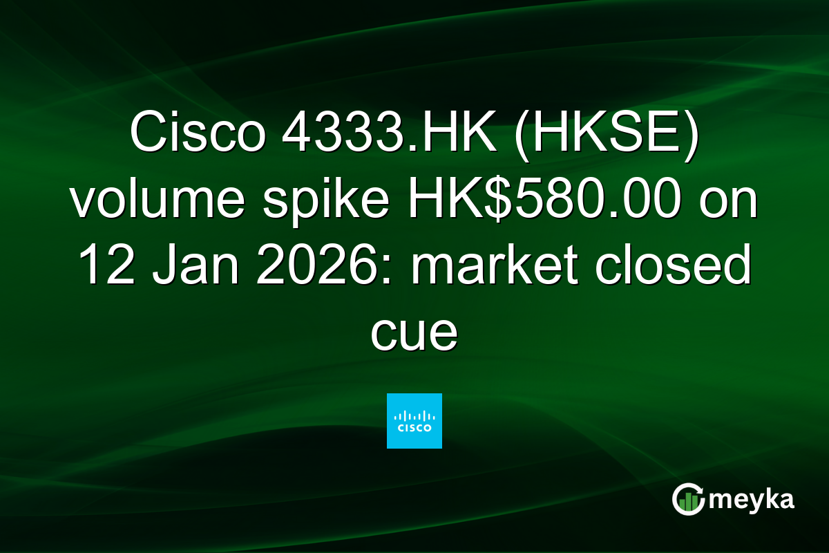 Cisco 4333.HK (HKSE) volume spike HK$580.00 on 12 Jan 2026: market closed cue