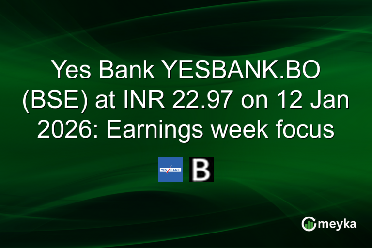 Yes Bank YESBANK.BO (BSE) at INR 22.97 on 12 Jan 2026: Earnings week focus