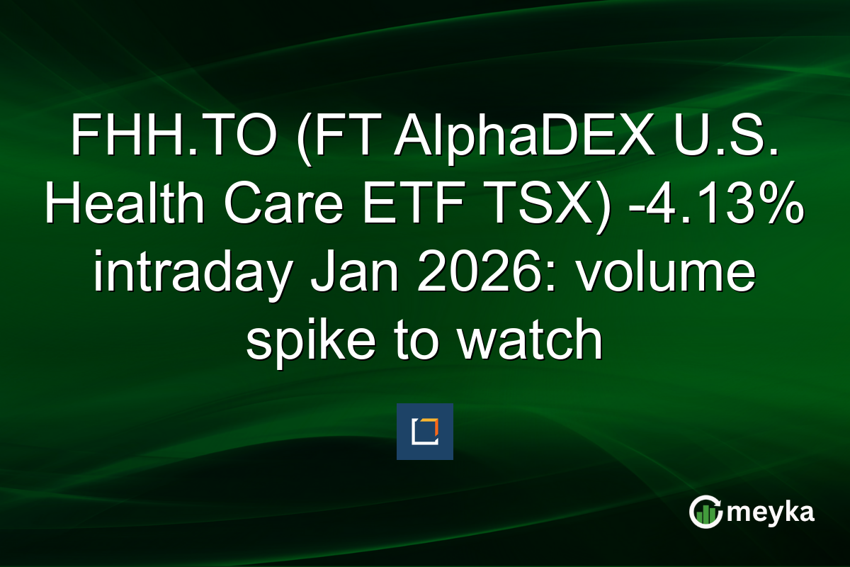 FHH.TO (FT AlphaDEX U.S. Health Care ETF TSX) -4.13% intraday Jan 2026: volume spike to watch