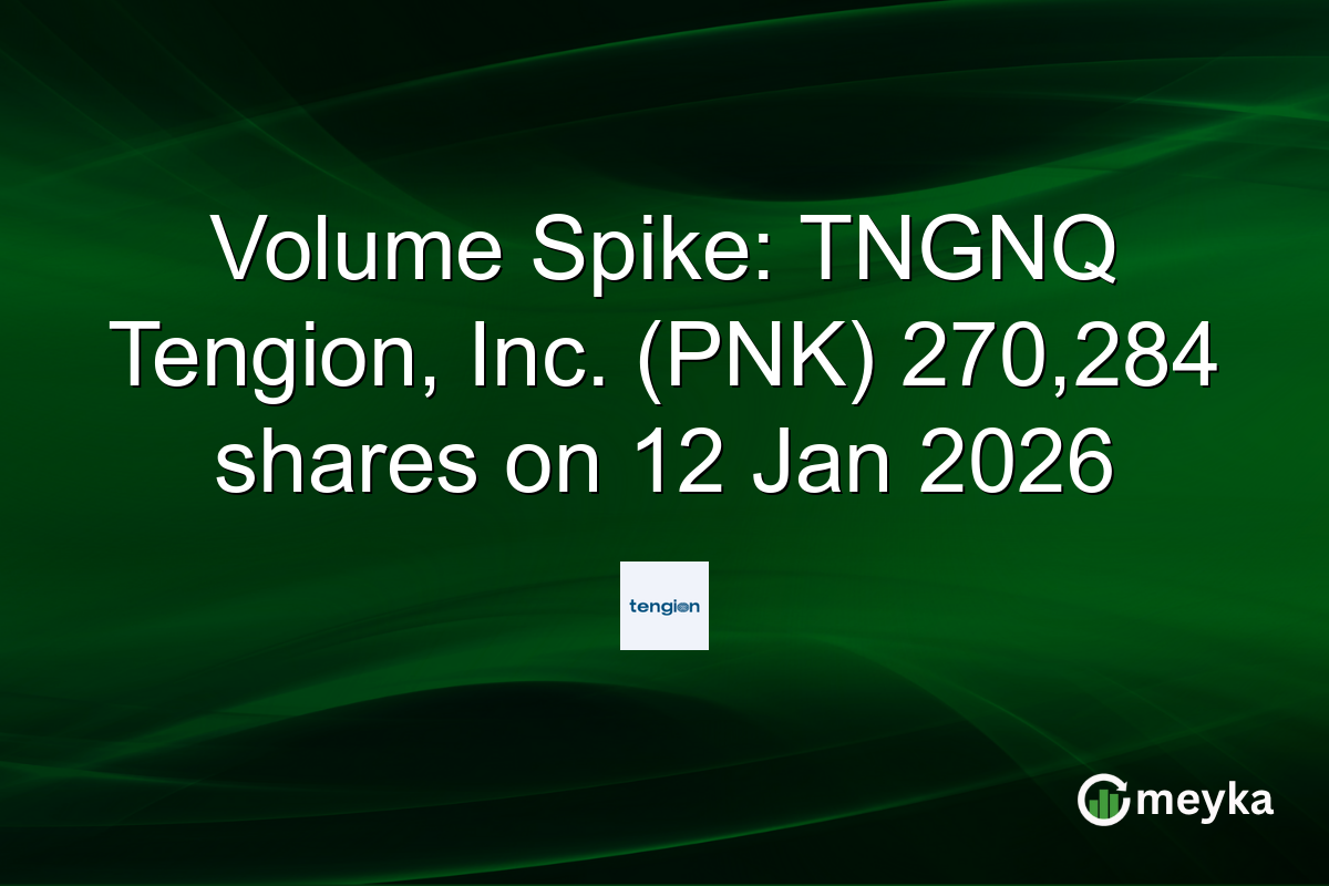 Volume Spike: TNGNQ Tengion, Inc. (PNK) 270,284 shares on 12 Jan 2026