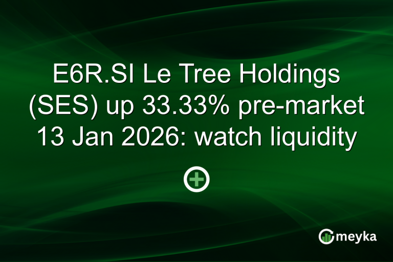 E6R.SI Le Tree Holdings (SES) up 33.33% pre-market 13 Jan 2026: watch liquidity
