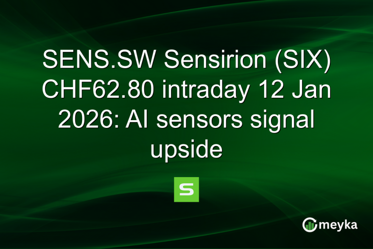 SENS.SW Sensirion (SIX) CHF62.80 intraday 12 Jan 2026: AI sensors signal upside