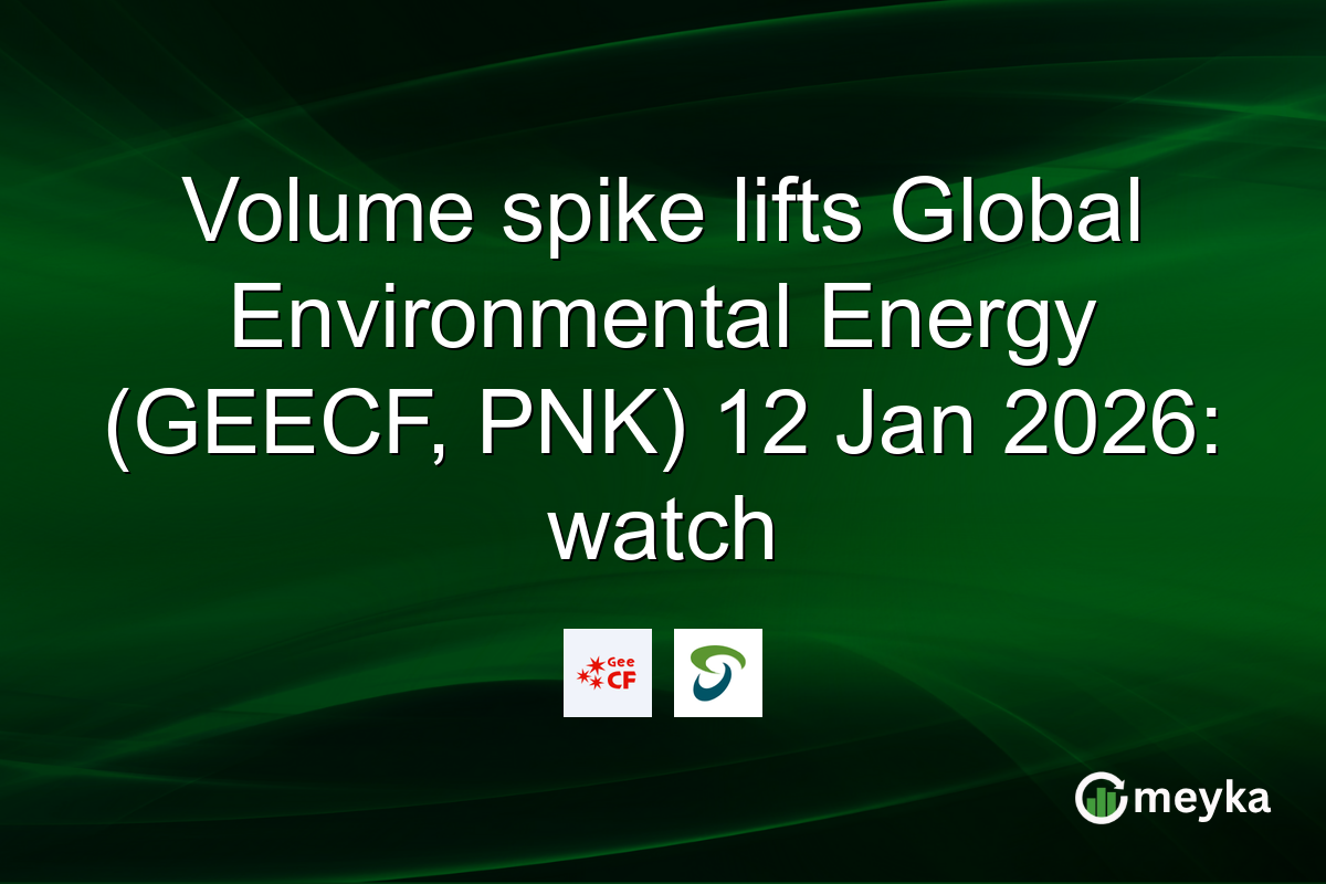 Volume spike lifts Global Environmental Energy (GEECF, PNK) 12 Jan 2026: watch