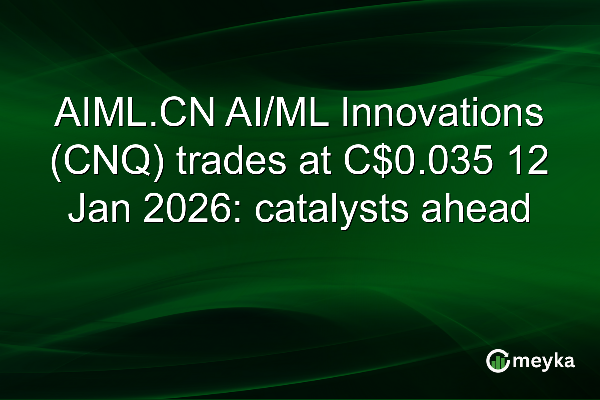 AIML.CN AI/ML Innovations (CNQ) trades at C$0.035 12 Jan 2026: catalysts ahead
