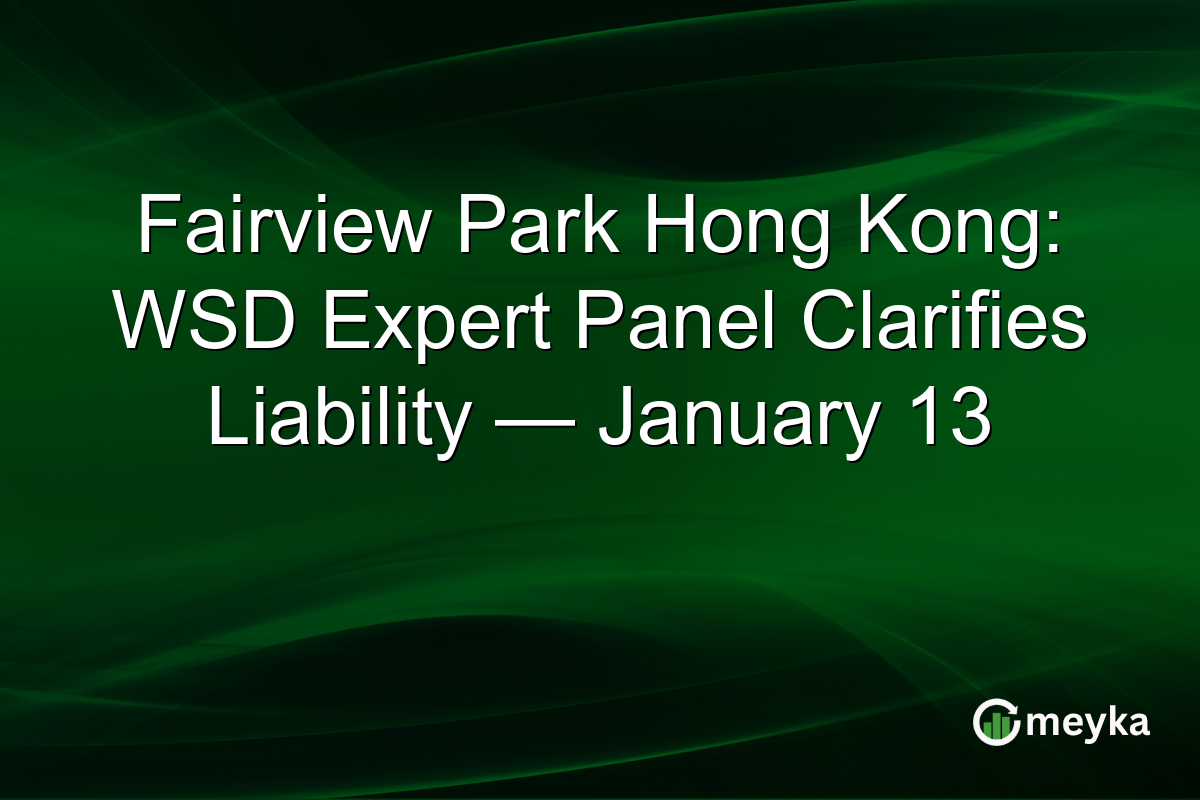 Fairview Park Hong Kong: WSD Expert Panel Clarifies Liability — January 13