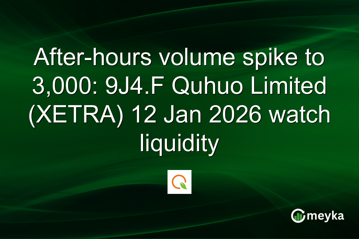 After-hours volume spike to 3,000: 9J4.F Quhuo Limited (XETRA) 12 Jan 2026 watch liquidity