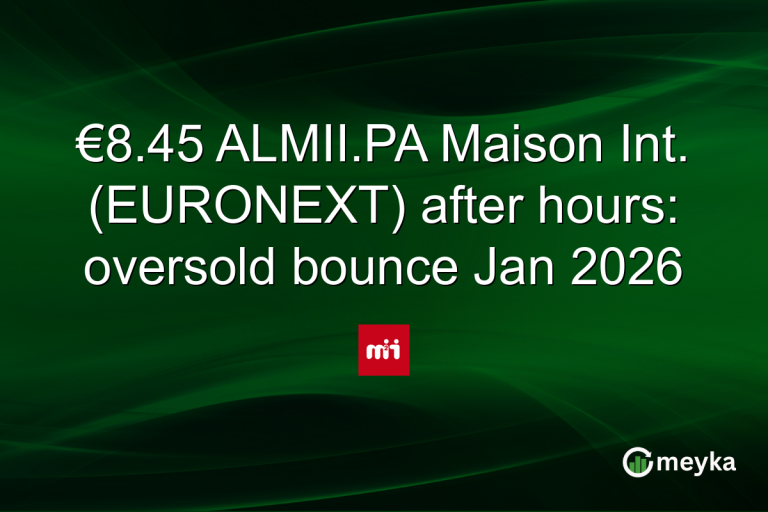 €8.45 ALMII.PA Maison Int. (EURONEXT) after hours: oversold bounce Jan 2026