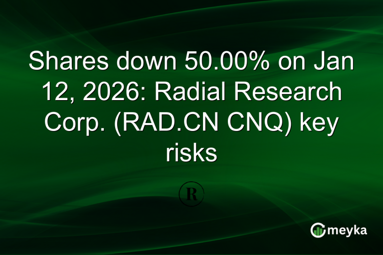 Shares down 50.00% on Jan 12, 2026: Radial Research Corp. (RAD.CN CNQ) key risks