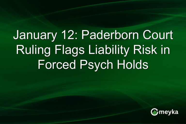 January 12: Paderborn Court Ruling Flags Liability Risk in Forced Psych Holds