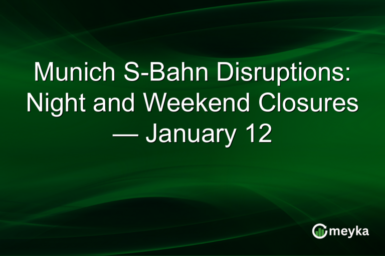 Munich S-Bahn Disruptions: Night and Weekend Closures — January 12