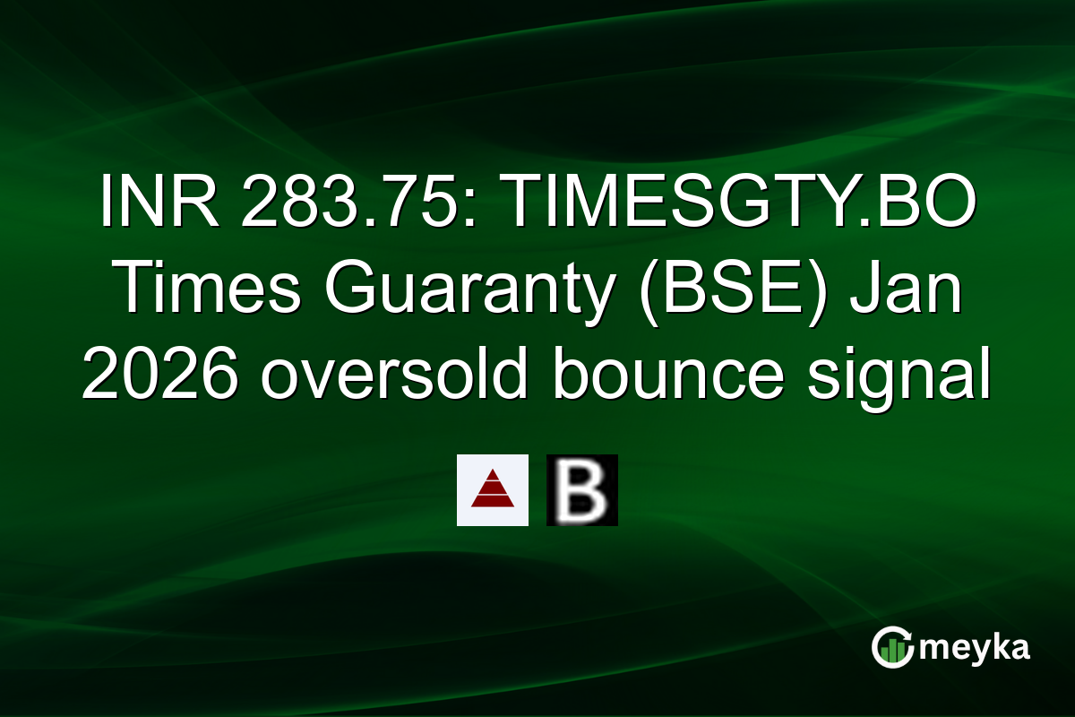 INR 283.75: TIMESGTY.BO Times Guaranty (BSE) Jan 2026 oversold bounce signal