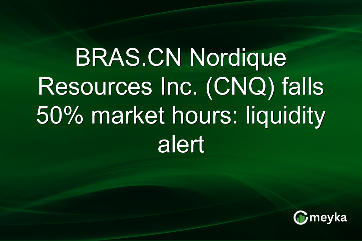 BRAS.CN Nordique Resources Inc. (CNQ) falls 50% market hours: liquidity alert