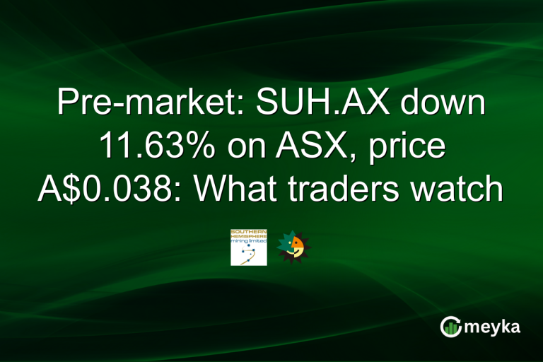 Pre-market: SUH.AX down 11.63% on ASX, price A$0.038: What traders watch