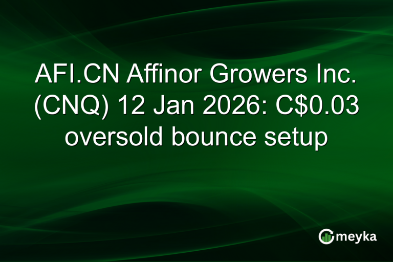 AFI.CN Affinor Growers Inc. (CNQ) 12 Jan 2026: C$0.03 oversold bounce setup