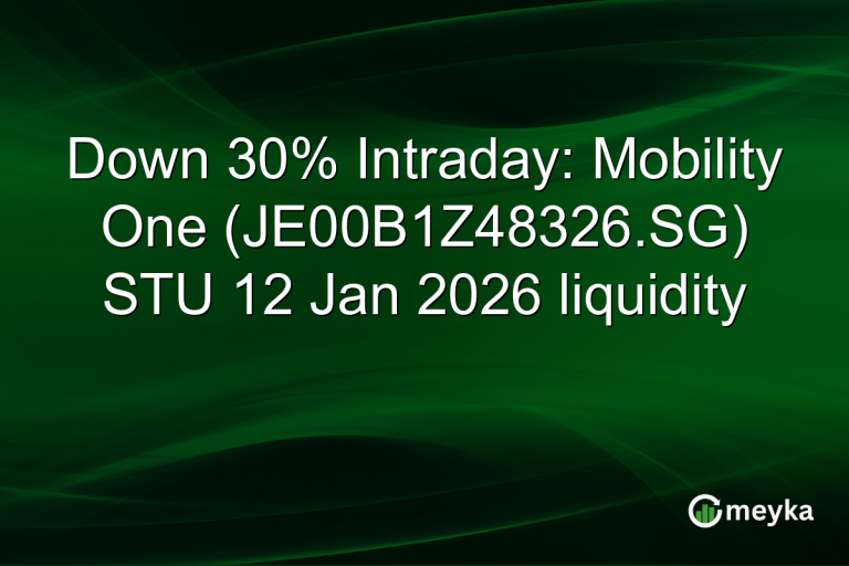 Down 30% Intraday: Mobility One (JE00B1Z48326.SG) STU 12 Jan 2026 liquidity