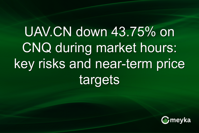 UAV.CN down 43.75% on CNQ during market hours: key risks and near-term price targets