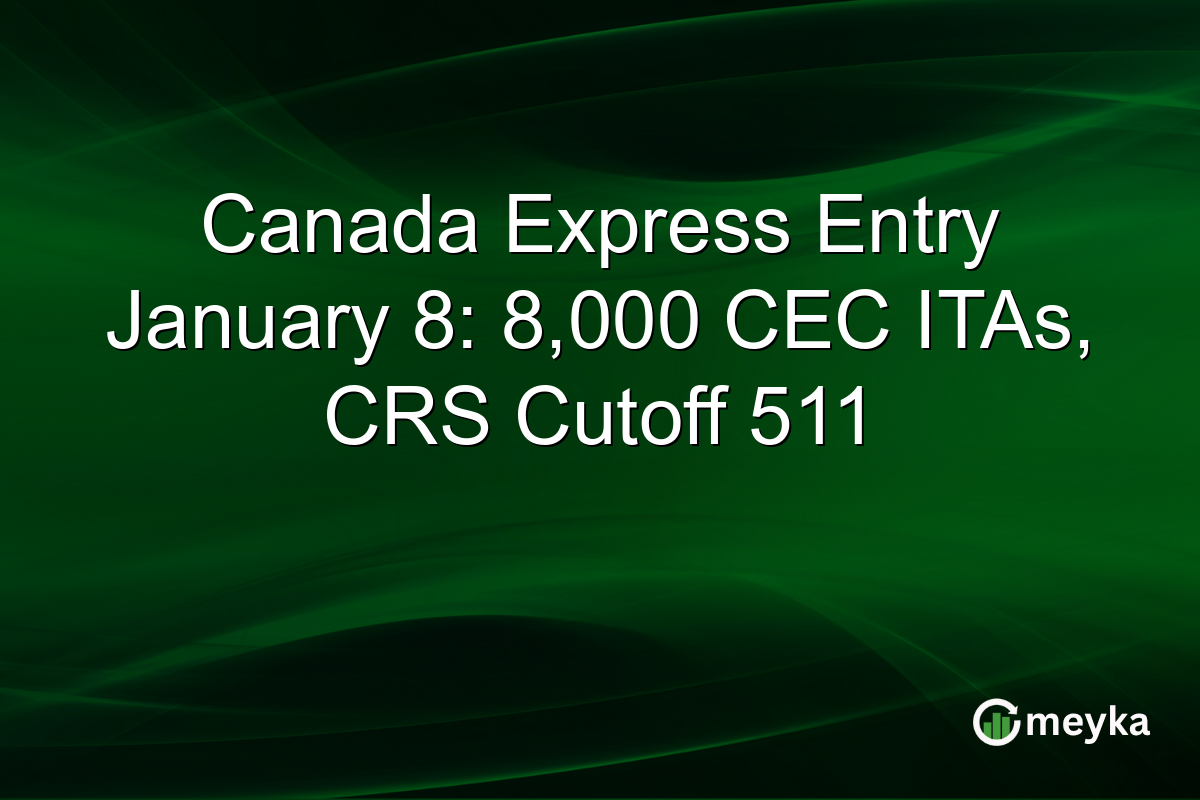 Canada Express Entry January 8: 8,000 CEC ITAs, CRS Cutoff 511