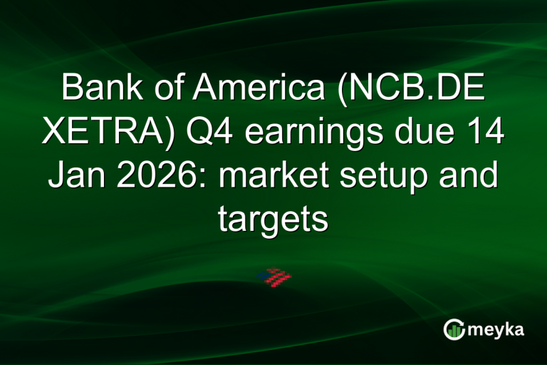 Bank of America (NCB.DE XETRA) Q4 earnings due 14 Jan 2026: market setup and targets