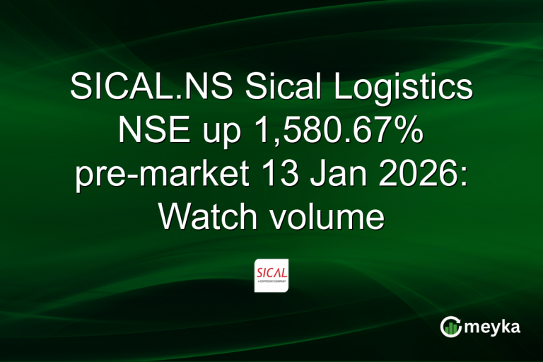 SICAL.NS Sical Logistics NSE up 1,580.67% pre-market 13 Jan 2026: Watch volume