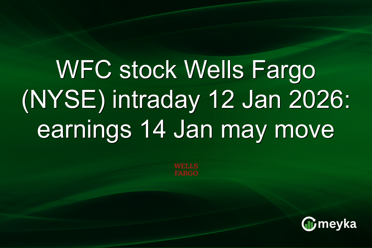 WFC stock Wells Fargo (NYSE) intraday 12 Jan 2026: earnings 14 Jan may move