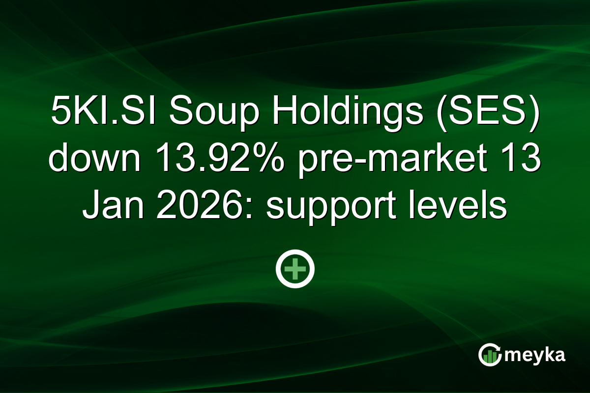 5KI.SI Soup Holdings (SES) down 13.92% pre-market 13 Jan 2026: support levels
