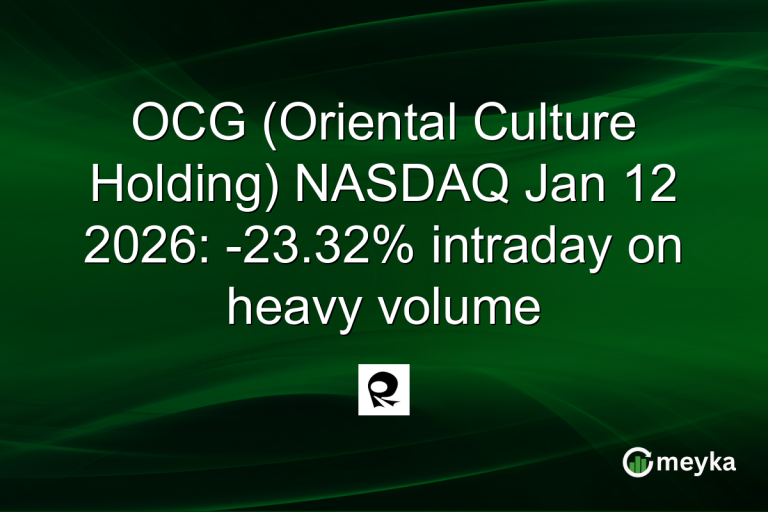 OCG (Oriental Culture Holding) NASDAQ Jan 12 2026: -23.32% intraday on heavy volume