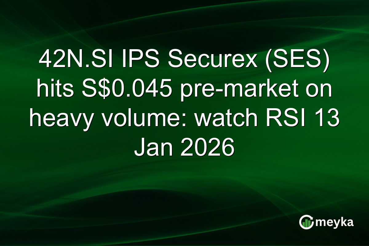 42N.SI IPS Securex (SES) hits S$0.045 pre-market on heavy volume: watch RSI 13 Jan 2026