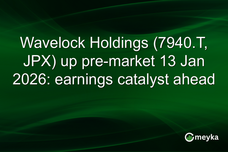 Wavelock Holdings (7940.T, JPX) up pre-market 13 Jan 2026: earnings catalyst ahead