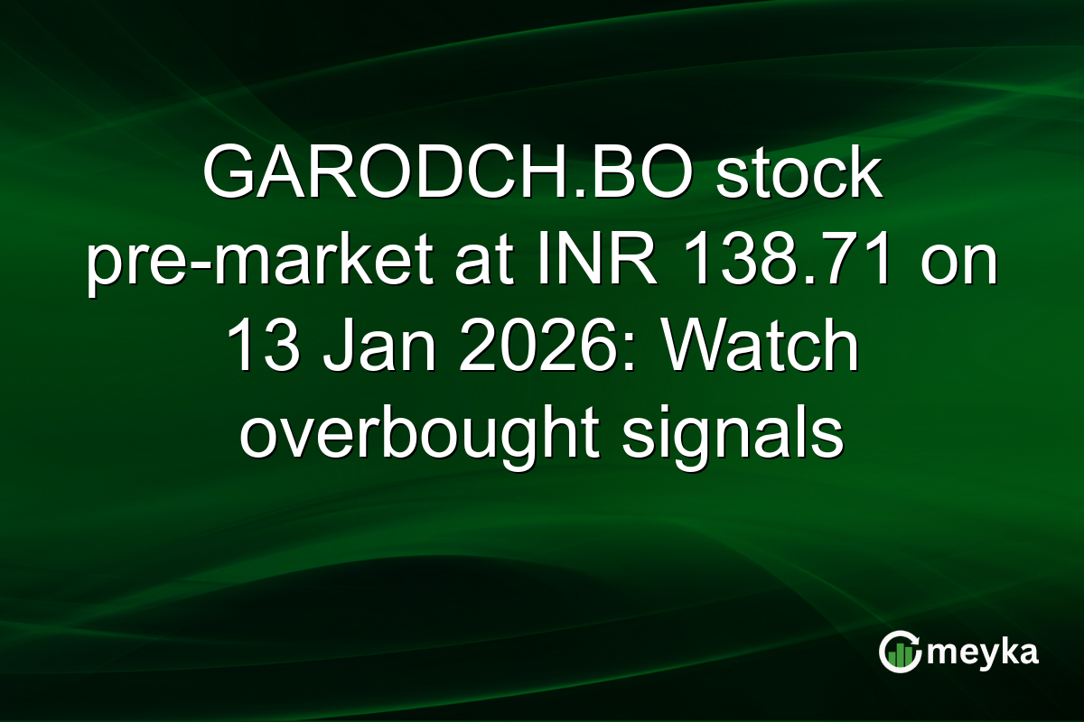 GARODCH.BO stock pre-market at INR 138.71 on 13 Jan 2026: Watch overbought signals