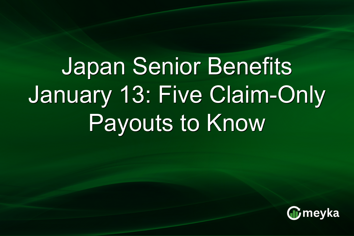 Japan Senior Benefits January 13: Five Claim-Only Payouts to Know