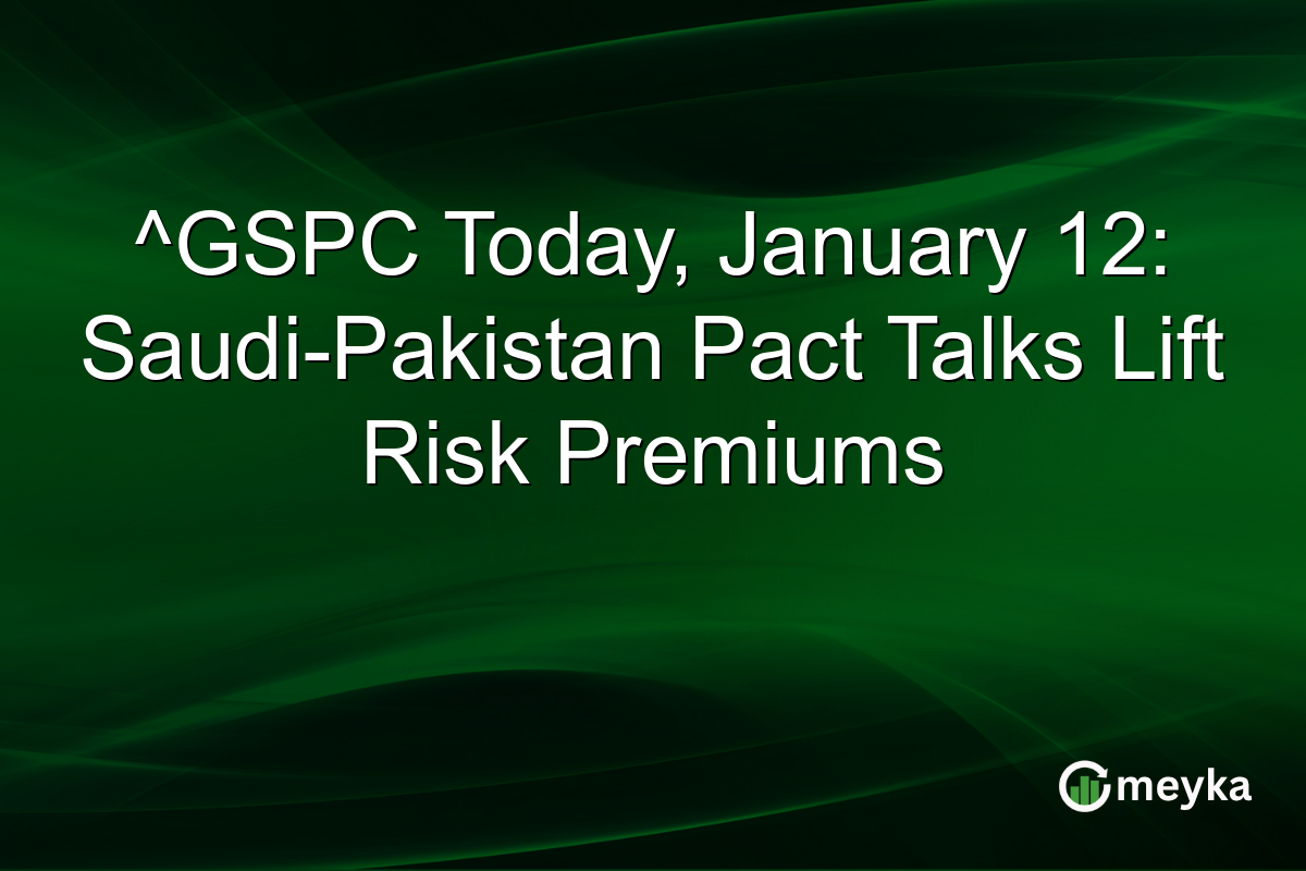 ^GSPC Today, January 12: Saudi-Pakistan Pact Talks Lift Risk Premiums