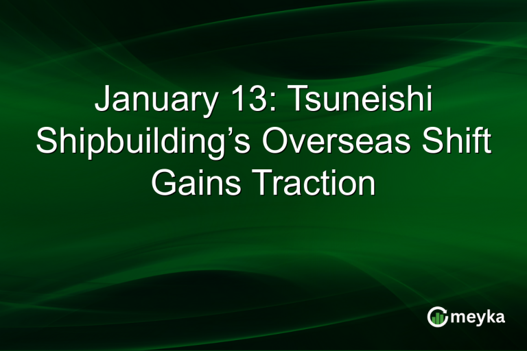 January 13: Tsuneishi Shipbuilding’s Overseas Shift Gains Traction