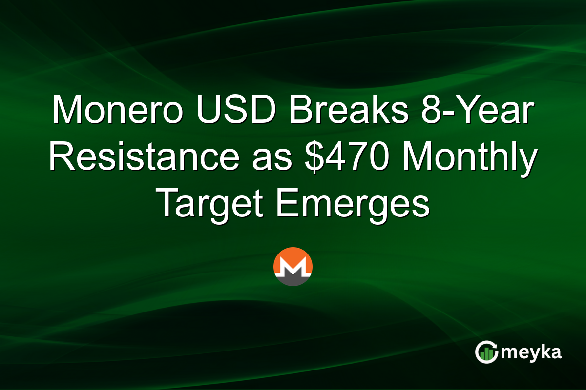 Monero USD Breaks 8-Year Resistance as $470 Monthly Target Emerges