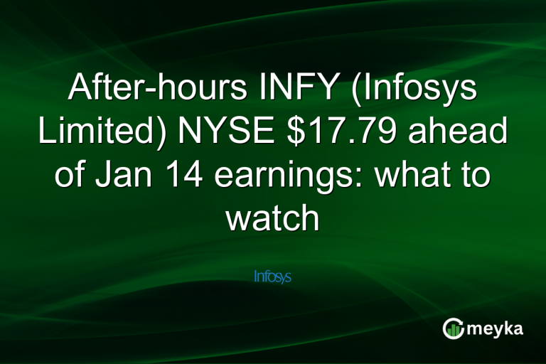 After-hours INFY (Infosys Limited) NYSE $17.79 ahead of Jan 14 earnings: what to watch