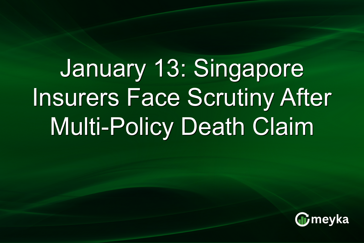 January 13: Singapore Insurers Face Scrutiny After Multi-Policy Death Claim