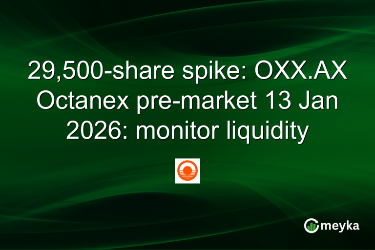 29,500-share spike: OXX.AX Octanex pre-market 13 Jan 2026: monitor liquidity