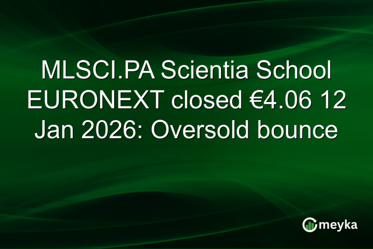 MLSCI.PA Scientia School EURONEXT closed €4.06 12 Jan 2026: Oversold bounce