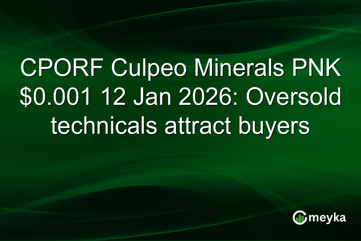 CPORF Culpeo Minerals PNK $0.001 12 Jan 2026: Oversold technicals attract buyers